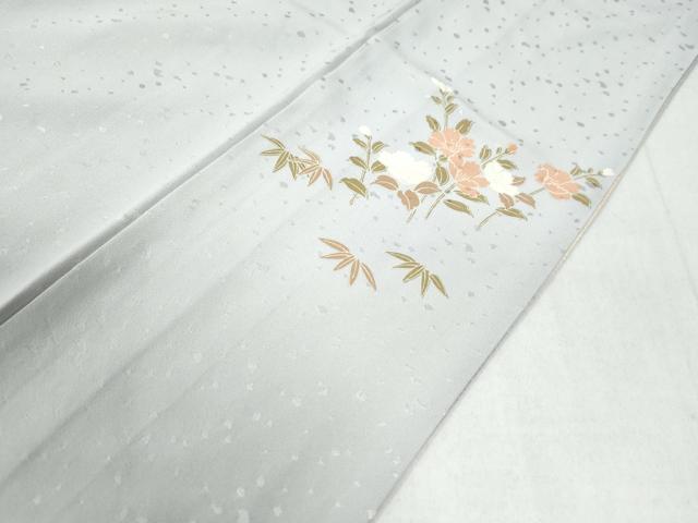 平和屋着物●訪問着 胴抜き仕立て 御所車檜扇鼓草花文 暈し染め 金彩 正絹 逸品 CAAW8728yc
