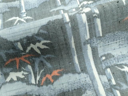 平和屋着物●上質な紬　霞笹竹文　小田急百貨店扱い　正絹　逸品　CAAW8734yc