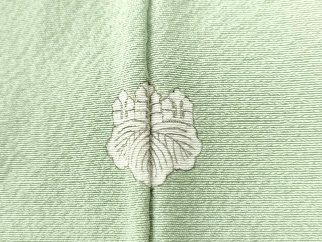 平和屋着物●上質な色無地 若葉色 正絹 逸品 CAAW8757yc