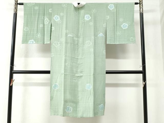 平和屋着物●長襦袢 無双仕立て 絞り 舞花地紋 正絹 逸品 未使用 CAAW8771yc
