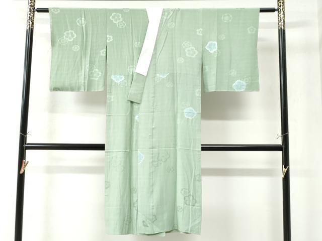 平和屋着物●長襦袢 無双仕立て 絞り 舞花地紋 正絹 逸品 未使用 CAAW8771yc