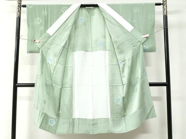 平和屋着物●長襦袢 無双仕立て 絞り 舞花地紋 正絹 逸品 未使用 CAAW8771yc
