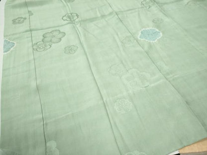 平和屋着物●長襦袢 無双仕立て 絞り 舞花地紋 正絹 逸品 未使用 CAAW8771yc