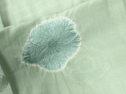 平和屋着物●長襦袢 無双仕立て 絞り 舞花地紋 正絹 逸品 未使用 CAAW8771yc