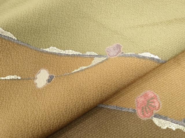 平和屋着物●上質な小紋 枝梅文 金彩 正絹 逸品 CAAW8800yc