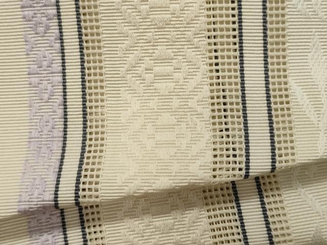 平和屋着物＊夏物　本場筑前博多織　ワンタッチつけ帯　紗献上　正絹　逸品　CAAW8801oy