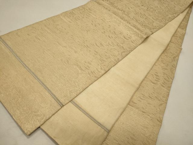 平和屋着物＊夏物　全通柄　本袋帯　草花文　金糸　正絹　逸品　 CAAW8891oy