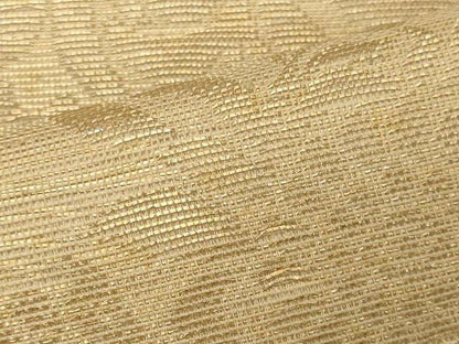 平和屋着物＊夏物　全通柄　本袋帯　草花文　金糸　正絹　逸品　 CAAW8891oy
