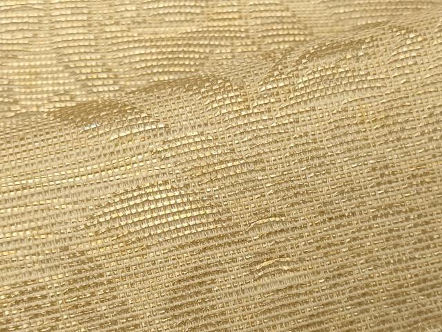 平和屋着物＊夏物　全通柄　本袋帯　草花文　金糸　正絹　逸品　 CAAW8891oy