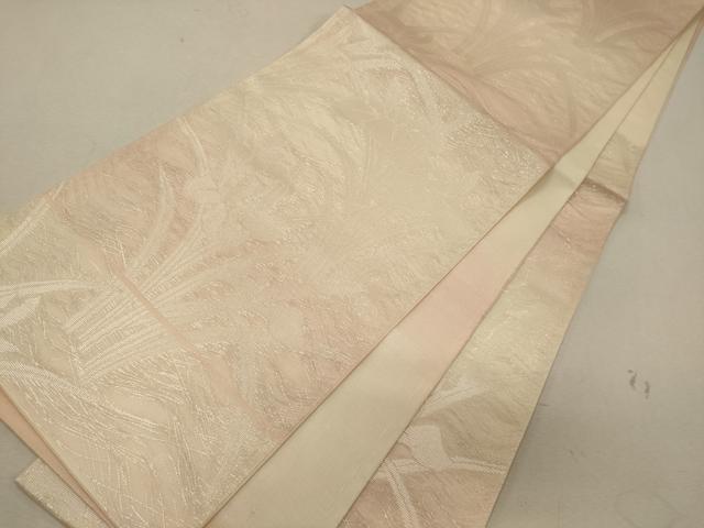 平和屋着物＊夏物 六通柄 本袋帯 草花文 銀糸 正絹 逸品 未使用 CAAW8919oy
