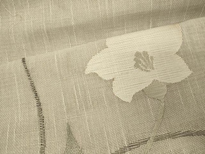 平和屋着物＊夏物 八寸名古屋帯 草花文 正絹 逸品 CAAW8921oy