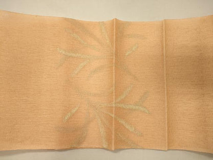 平和屋着物＊夏物 太鼓柄袋帯 草葉文 金糸 正絹 逸品 未使用 CAAW8940oy
