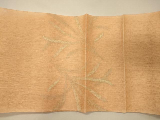 平和屋着物＊夏物 太鼓柄袋帯 草葉文 金糸 正絹 逸品 未使用 CAAW8940oy