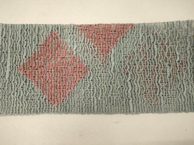 平和屋着物＊夏物 八寸名古屋帯 羅 菱文 正絹 逸品 未使用 CAAW8942oy