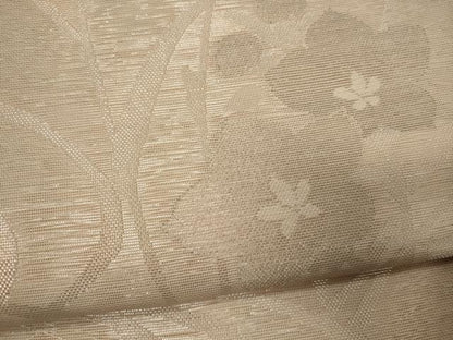 平和屋着物＊夏物　六通柄　本袋帯　草花文　銀糸　正絹　逸品　CAAW8954oy