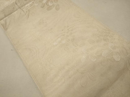 平和屋着物＊夏物 六通柄袋帯 草葉文 銀糸 正絹 逸品 CAAW8958oy