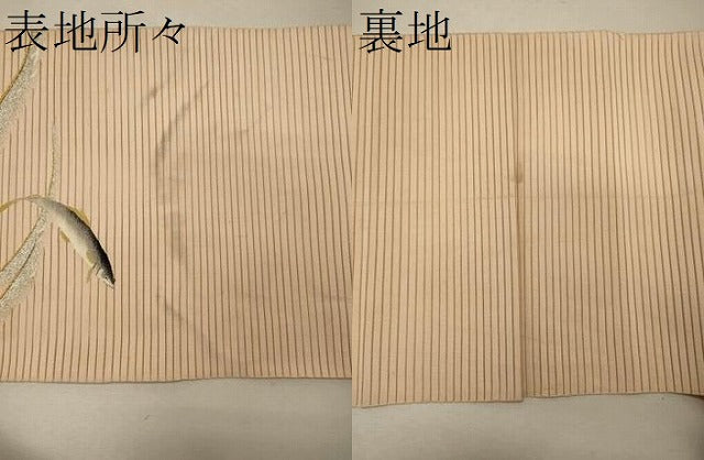 平和屋着物＊夏物 アンティーク 大正ロマン 八寸名古屋帯 一重帯 絽綴れ 魚 金銀糸 正絹 逸品 CAAW8969oy