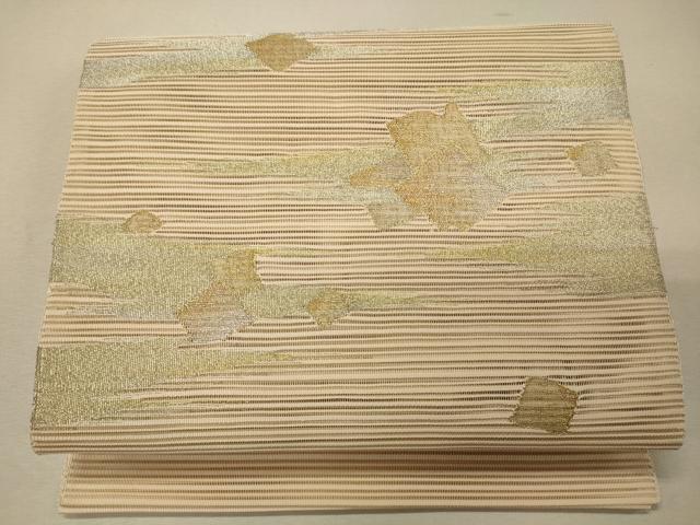 平和屋着物＊夏物 八寸名古屋帯 絽綴れ 色紙重ね文 金銀糸 正絹 逸品 CAAW8971oy