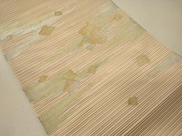 平和屋着物＊夏物 八寸名古屋帯 絽綴れ 色紙重ね文 金銀糸 正絹 逸品 CAAW8971oy