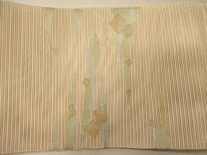 平和屋着物＊夏物 八寸名古屋帯 絽綴れ 色紙重ね文 金銀糸 正絹 逸品 CAAW8971oy