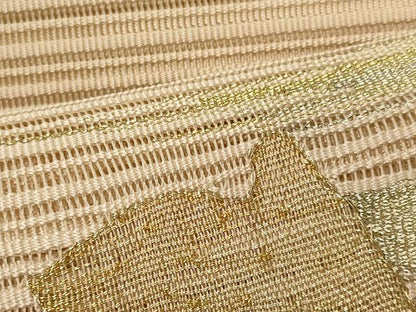 平和屋着物＊夏物 八寸名古屋帯 絽綴れ 色紙重ね文 金銀糸 正絹 逸品 CAAW8971oy