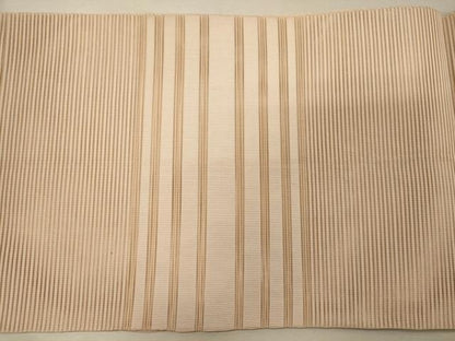平和屋着物＊夏物 八寸名古屋帯 絽綴れ 横段文 洗柿色 正絹 逸品 CAAW8973oy
