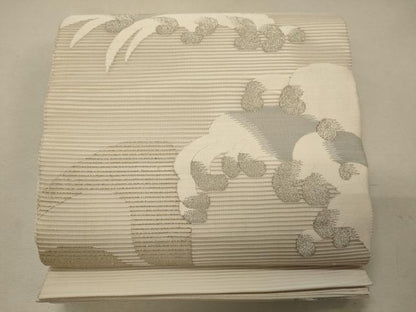 平和屋着物＊夏物 太鼓袋帯 絽綴れ 立波文 金銀糸 正絹 逸品 CAAW8975oy