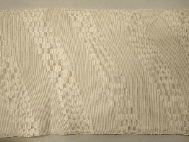 平和屋着物＊夏物 八寸名古屋帯 斜線文 象牙色 正絹 逸品 CAAW8979oy