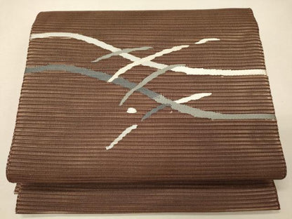平和屋着物＊夏物 八寸名古屋帯 絽綴れ 流線文 正絹 逸品 未使用 CAAW8983oy