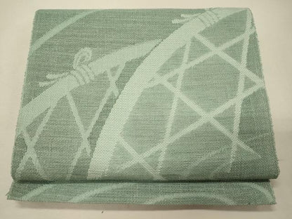 平和屋着物＊夏物　八寸名古屋帯　籬流水文　正絹　逸品　CAAW8984oy