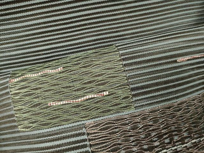 平和屋着物＊夏物 八寸名古屋帯 幾何学文 正絹 逸品 CAAW8985oy