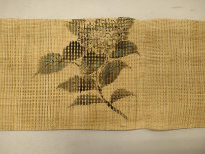 平和屋着物＊夏物 九寸名古屋帯 手描き 紫陽花 麻 逸品 CAAW8988oy