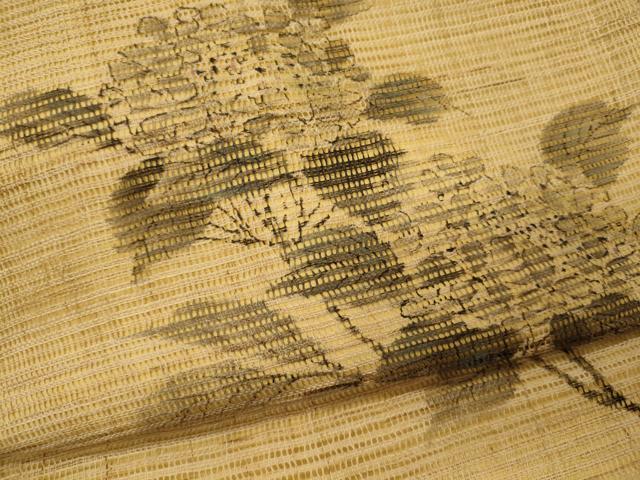 平和屋着物＊夏物 九寸名古屋帯 手描き 紫陽花 麻 逸品 CAAW8988oy
