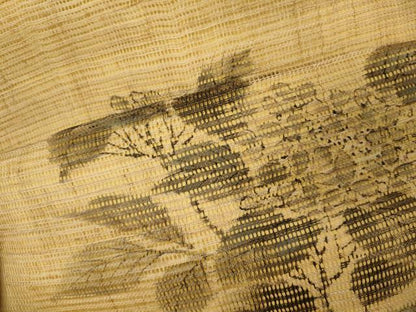 平和屋着物＊夏物 九寸名古屋帯 手描き 紫陽花 麻 逸品 CAAW8988oy