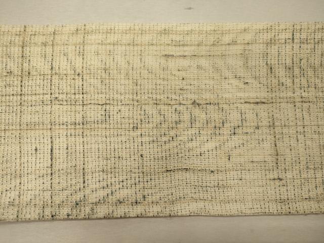 平和屋着物＊夏物 九寸名古屋帯 手描き 草花文 麻 逸品 CAAW8989oy