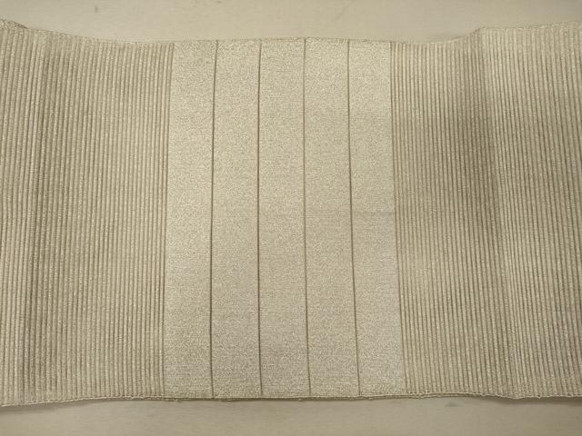 平和屋着物＊夏物 八寸名古屋帯 絽綴れ 横段文 銀糸 正絹 逸品 CAAW8992oy