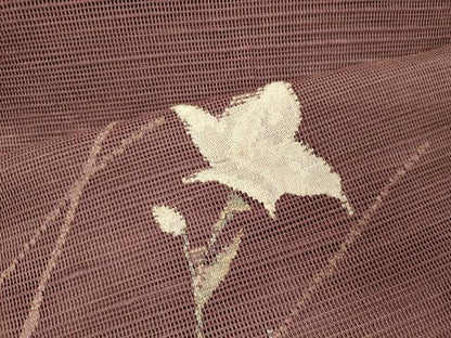 平和屋着物＊夏物 八寸名古屋帯 草花文 金糸 正絹 逸品 CAAW8993oy
