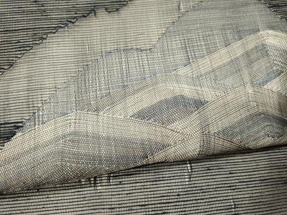 平和屋着物＊夏物 九寸開き名古屋帯 遠山文 金糸 正絹 逸品 CAAW8995oy