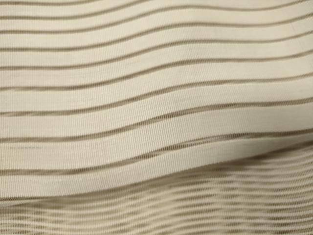 平和屋着物＊夏物 八寸名古屋帯 絽綴れ 流線文 象牙色 正絹 逸品 CAAW8997oy