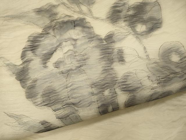 平和屋着物＊夏物 九寸名古屋帯 手描き 草花文 正絹 逸品 CAAW9001oy