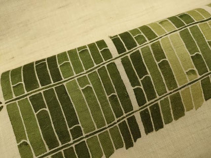 平和屋着物＊夏物 九寸名古屋帯 竹垣文 麻 逸品 CAAW9002oy