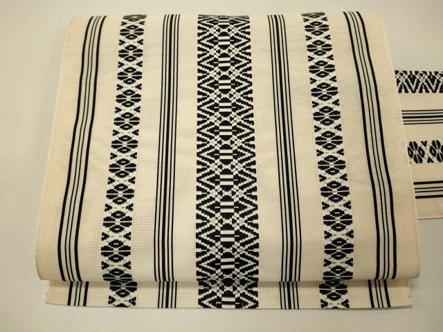 平和屋着物＊夏物 本場筑前博多織 八寸名古屋帯 紗献上 正絹 逸品 未使用 CAAW9012oy