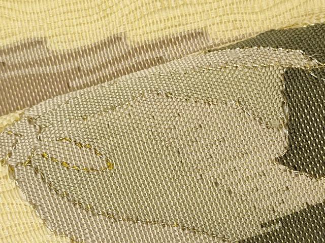 平和屋着物＊夏物　全通柄袋帯　成り物　金糸　正絹　逸品　CAAW9014oy