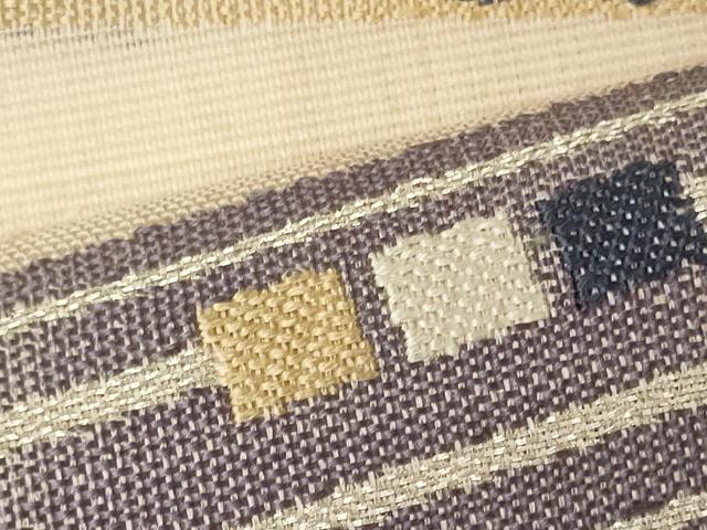 平和屋着物＊夏物 六通柄袋帯 抽象文 金銀糸 正絹 逸品 CAAW9015oy