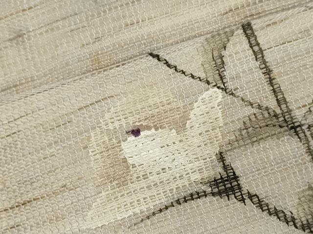 平和屋着物＊夏物 九寸名古屋帯 手描き 草花文 麻 逸品 CAAW9017oy