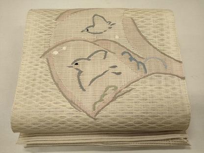 平和屋着物＊夏物 八寸名古屋帯 飛鳥文 正絹 逸品 CAAW9025oy