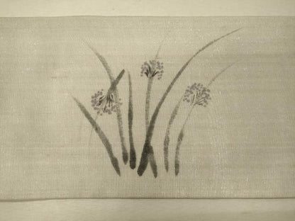 平和屋着物＊夏物 絹芭蕉 九寸名古屋帯 手描き とんぼ 正絹 逸品 CAAW9033oy
