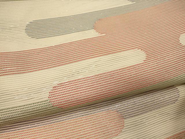 平和屋着物＊夏物 六通柄袋帯 エ霞文 銀糸 正絹 逸品 未使用 CAAW9040oy
