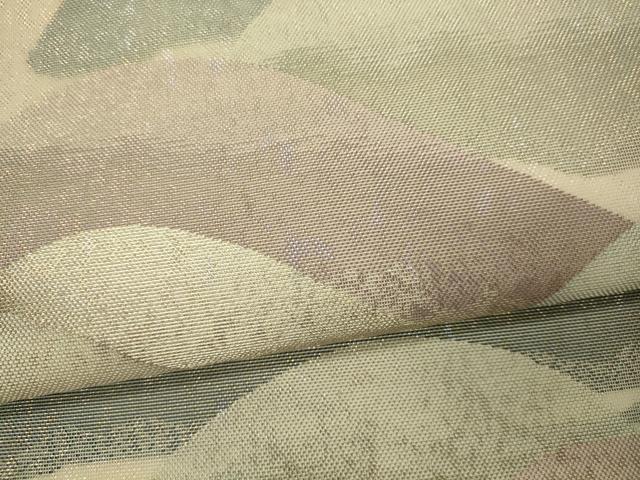 平和屋着物＊夏物 六通柄袋帯 遠山文 金銀糸 正絹 逸品 CAAW9047oy