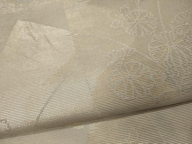 平和屋着物＊夏物 六通柄袋帯 色紙重ね草花文 金銀糸 正絹 逸品 CAAW9050oy